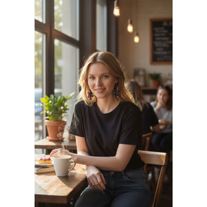 INC Gun Metal Bead Cluster Dangle Earrings